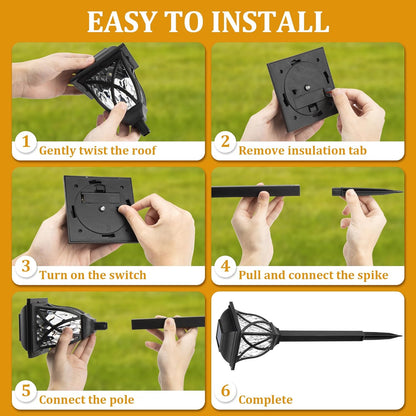 Luxora 6 Pack Led Solar Pathway Garden Lights Outdoor