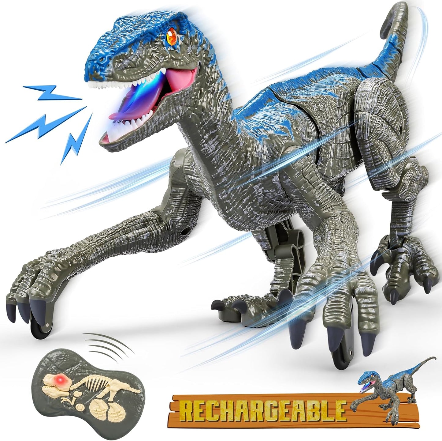 Royaleva Remote Control Dinosaur Raptor X for Kids