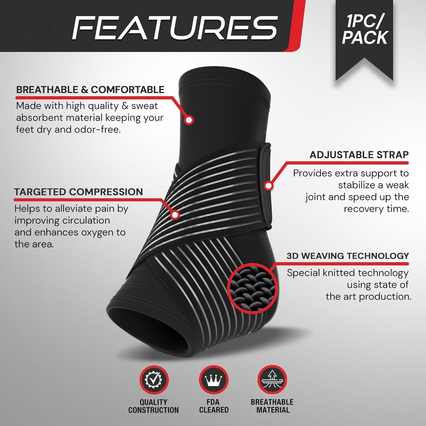 RoyaleGlow Ankle Support Brace for Foot Pain Relief