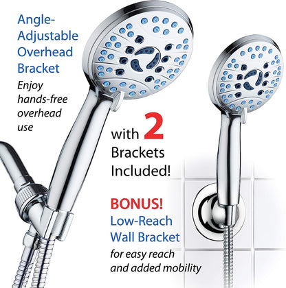Luxora Adjustable Pressure Handheld Shower Head With A Hose