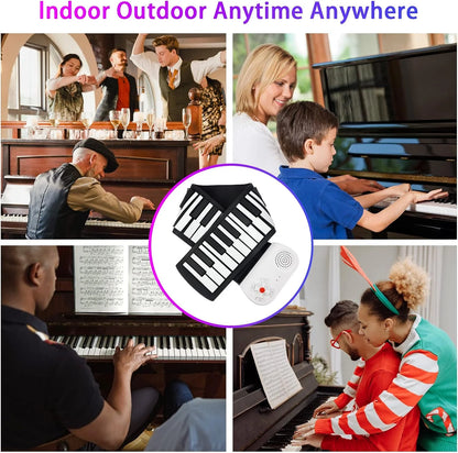 Luxora Portable Piano Keyboard Roll Up with 49 Keys