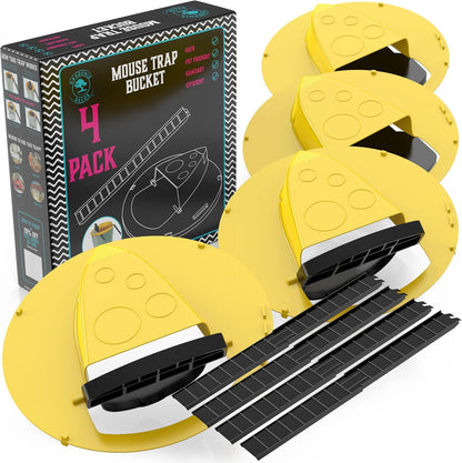 Royaleva 4-Pack Bucket Lid Mouse Trap for Easy Pest Control