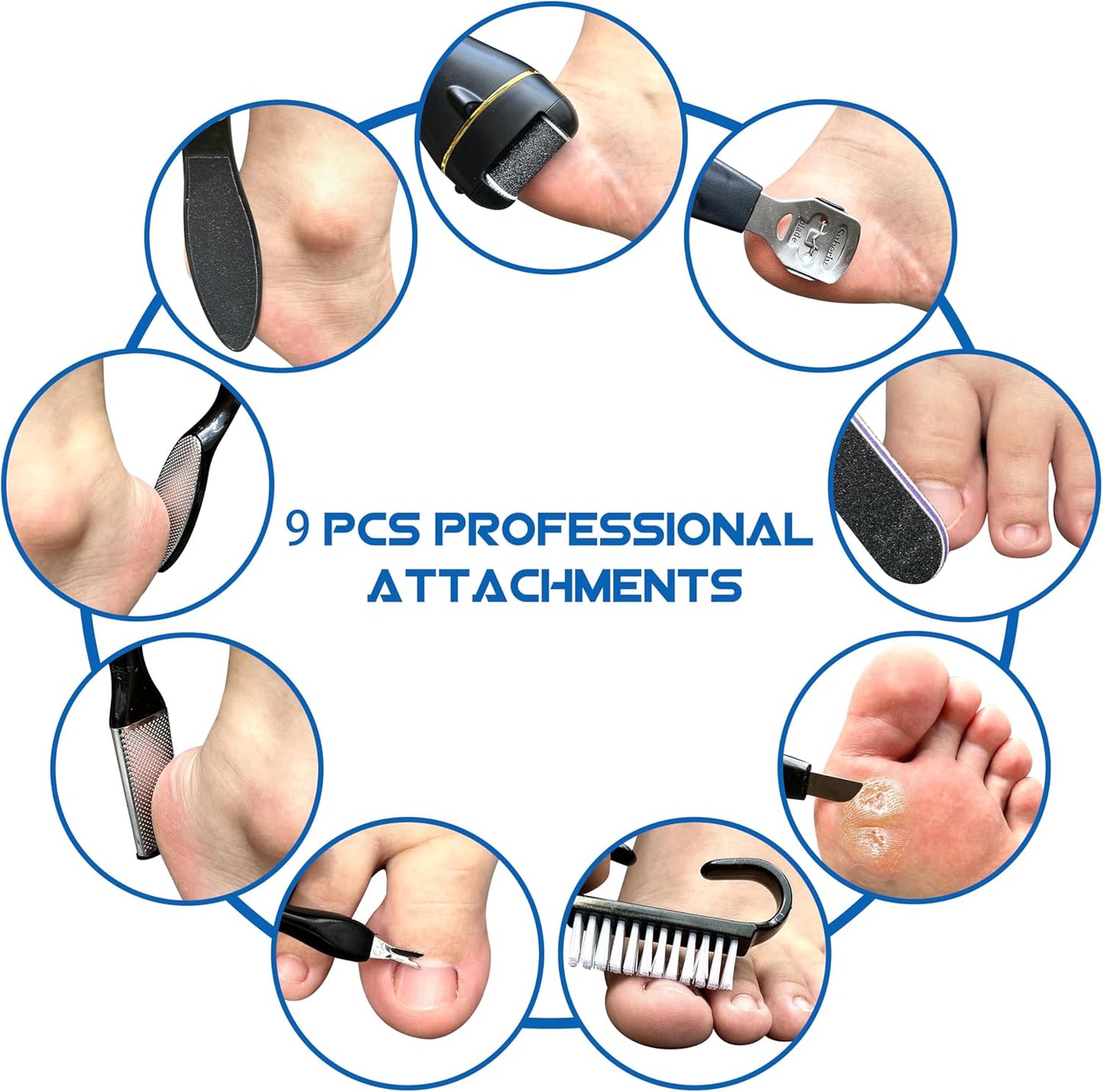 Luxora Electric Callus Remover 16-in-1 Professional Kit