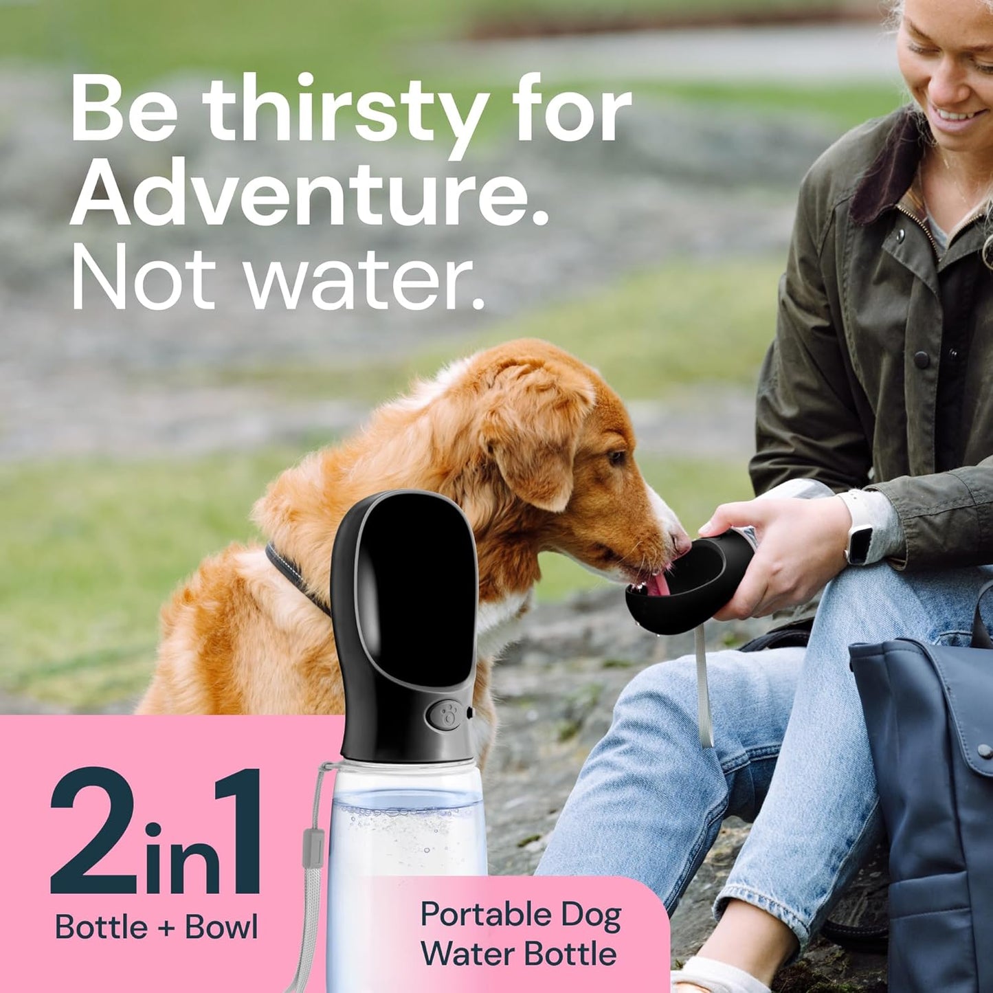 Royaleva 19 Oz Portable Water Bottle For Dogs Travel Use