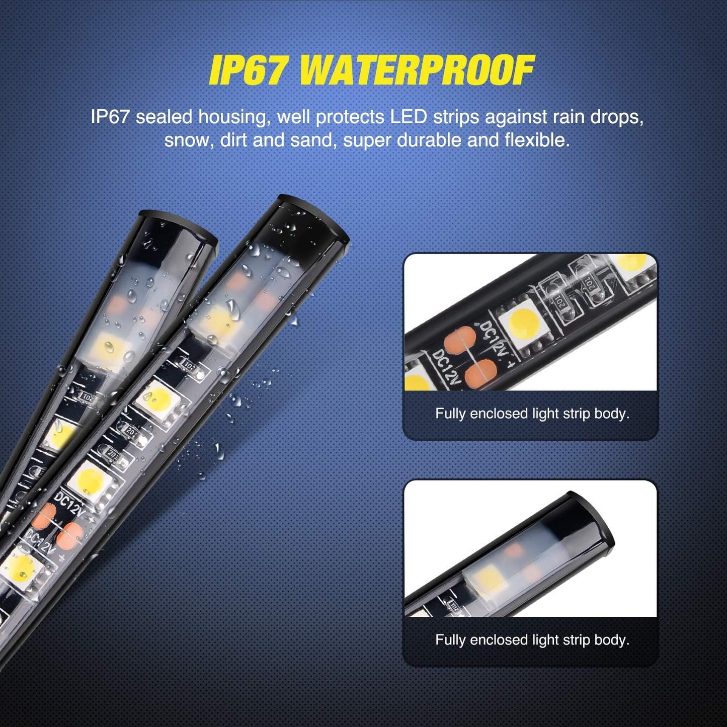 RoyaleGlow Cargo Pickup Truck Truck Bed Lights 60 Inch Strip
