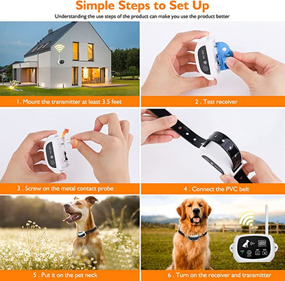 Royaleva Wireless Dog Fence With Collar for All Sizes