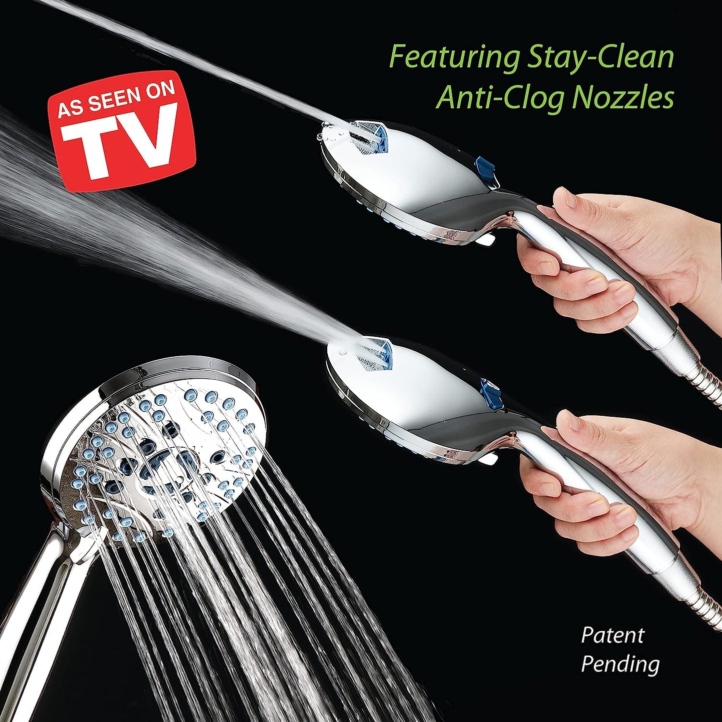 Luxora Adjustable Pressure Handheld Shower Head With A Hose
