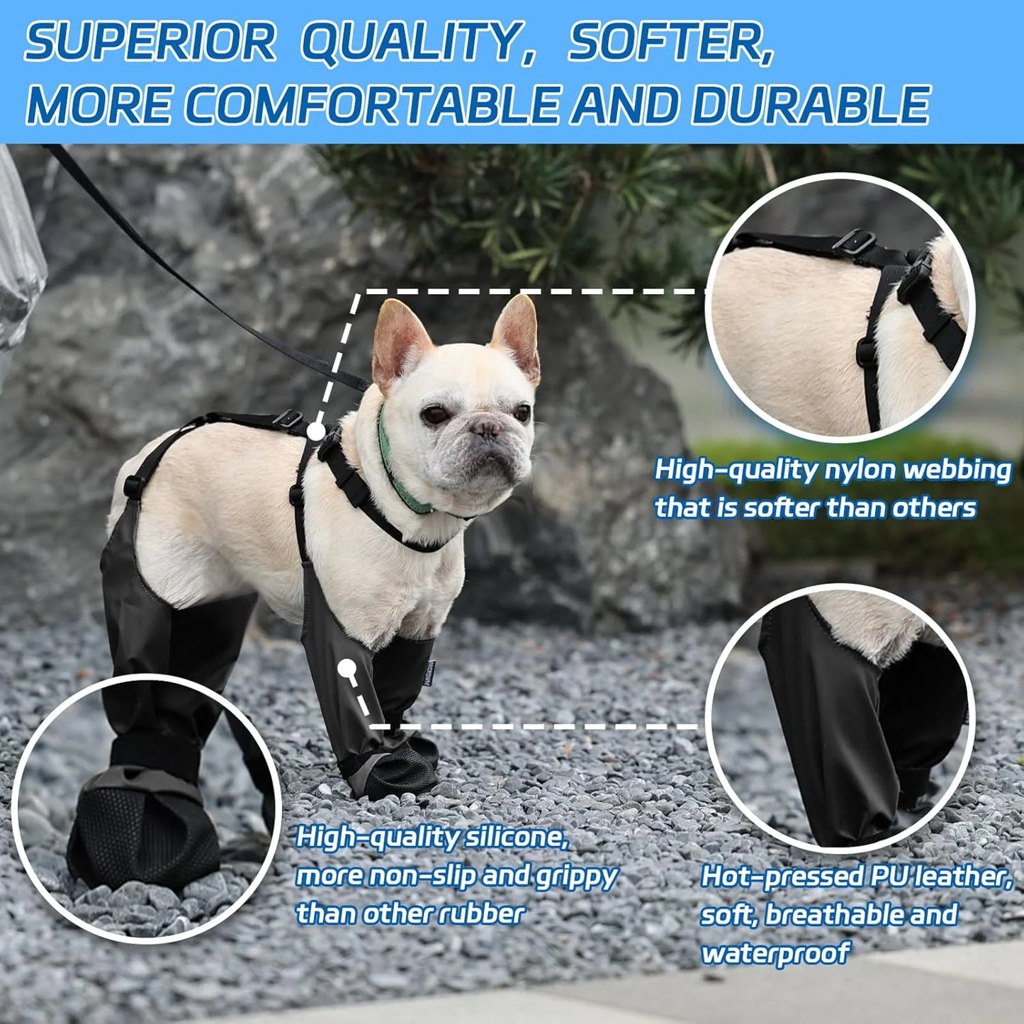 Luxora Adjustable Dog Boots for All-Terrain Protection