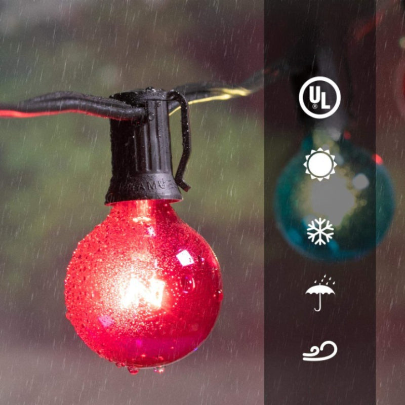 Royaleva Outdoor Dimmable String Lights - 20 ft LED Ambiance Lighting - Black / 20 ft