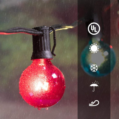Royaleva Outdoor Dimmable String Lights - 20 ft LED Ambiance Lighting - Black / 20 ft