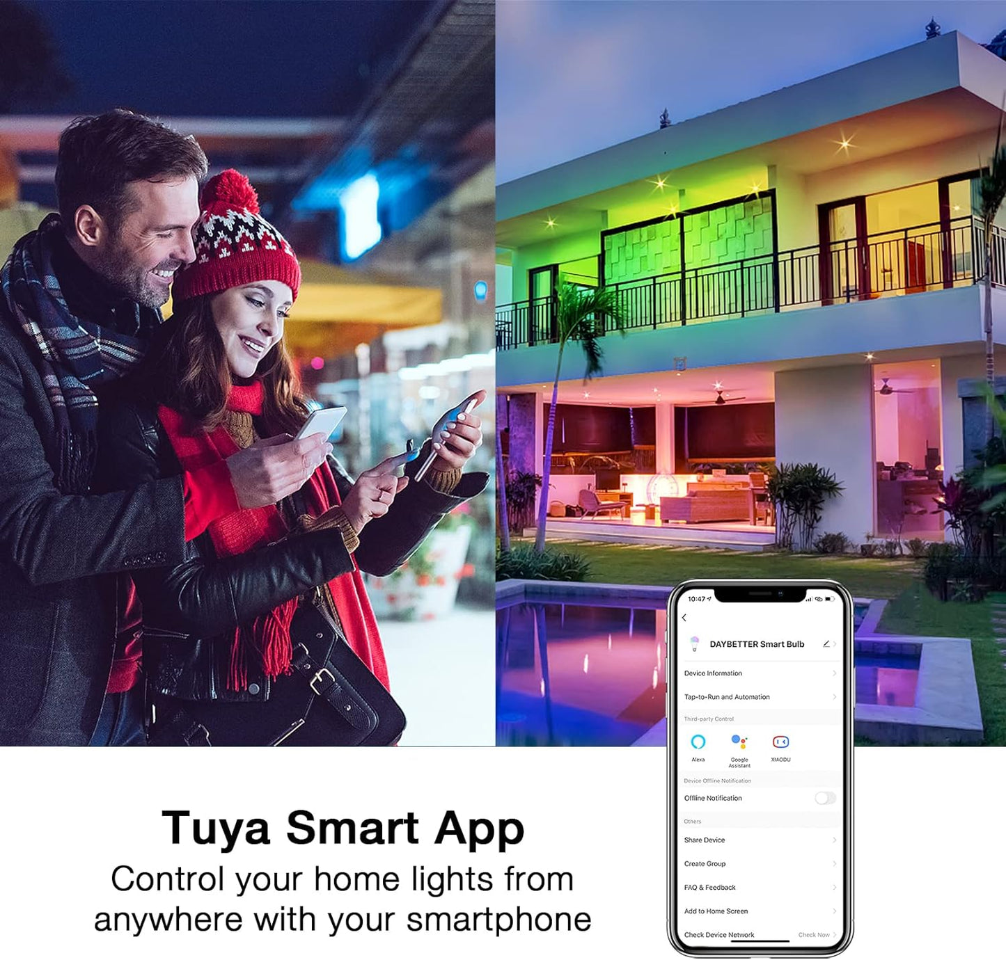 Luxora WIFI Led Smart Light Bulbs with 16 Million Colors