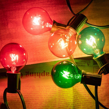 Royaleva Outdoor Dimmable String Lights - 20 ft LED Ambiance Lighting - Black Multicolor / 20 ft