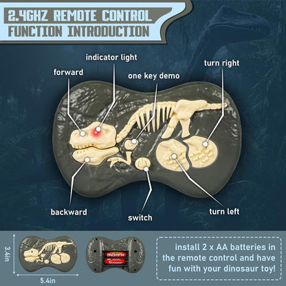 Royaleva Remote Control Dinosaur Raptor X for Kids