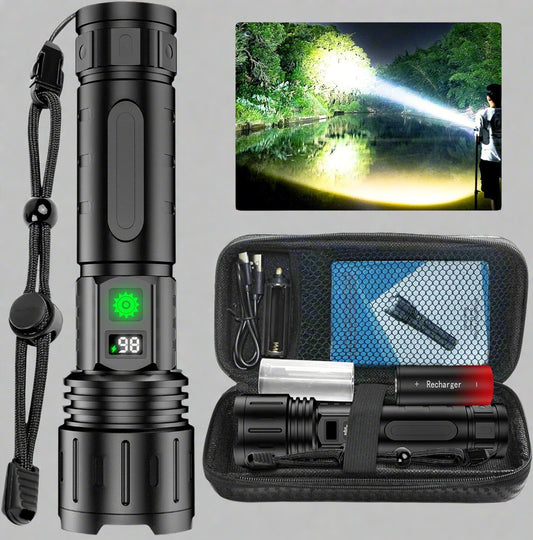 LuxRoyale World's Brightest Flashlight 100000 Lumens Rechargeable