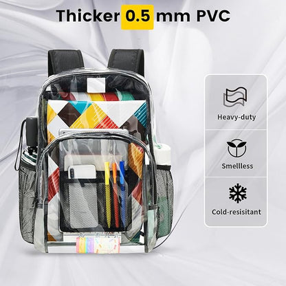 Royaleva Clear Backpack Heavy Duty for Secure Travel