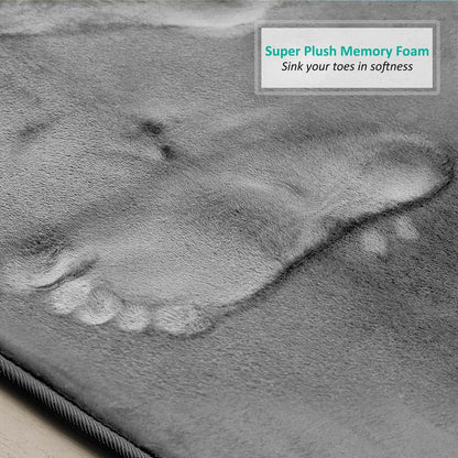Royallure 3-Piece Memory Foam Bathroom Mat Set – Absorbent, Anti-Slip & Washable