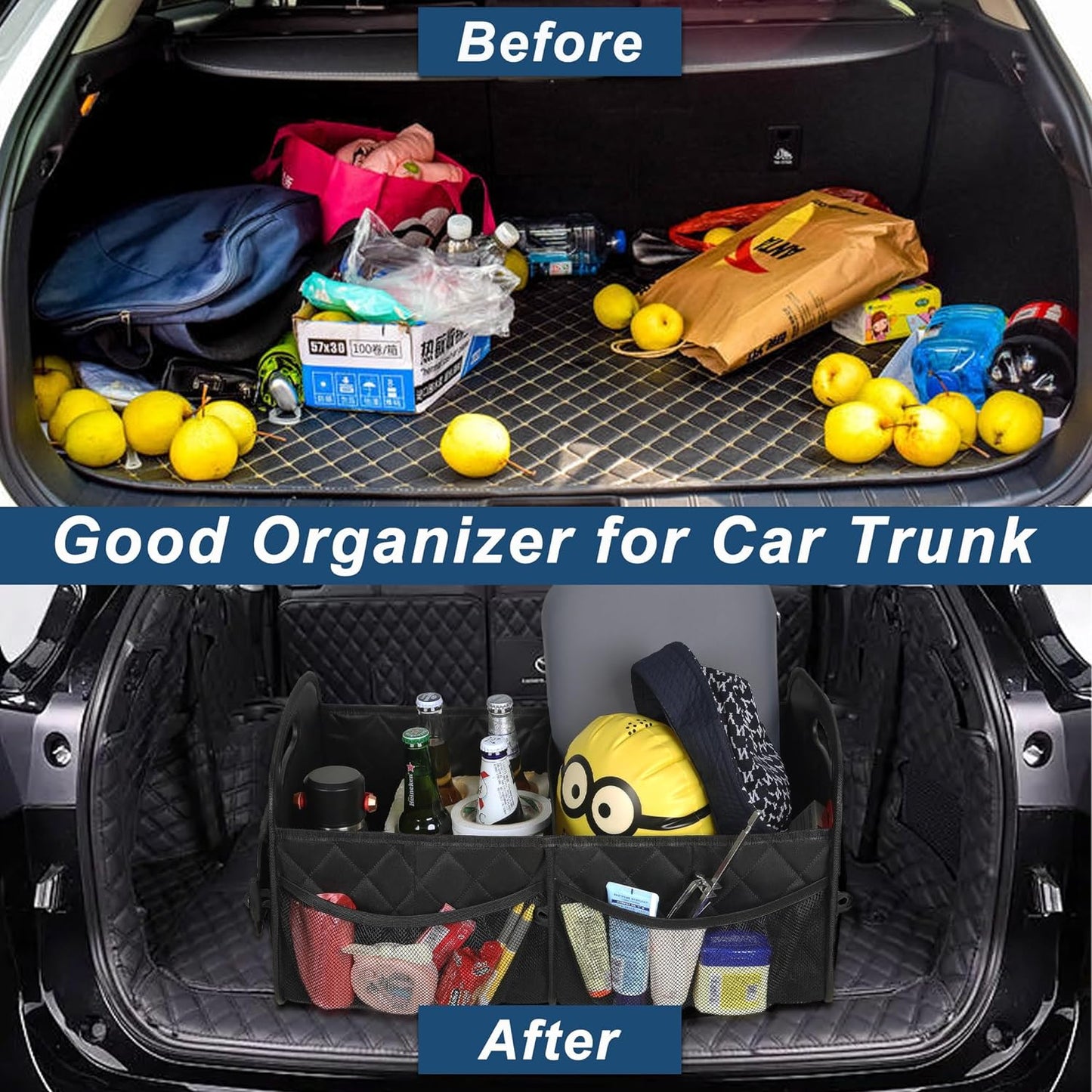 Royaleva Car Trunk Storage Organizer for Maximum Tidy Space