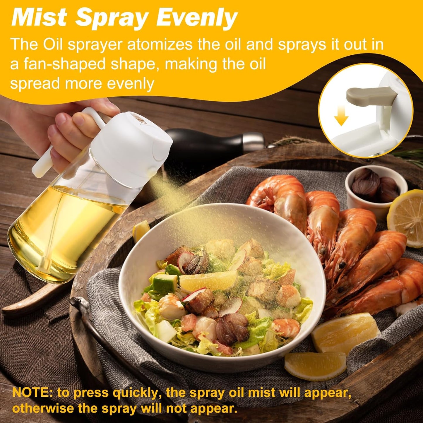Royaleva 2 Pack Oil Dispenser And Sprayer Bottle Set