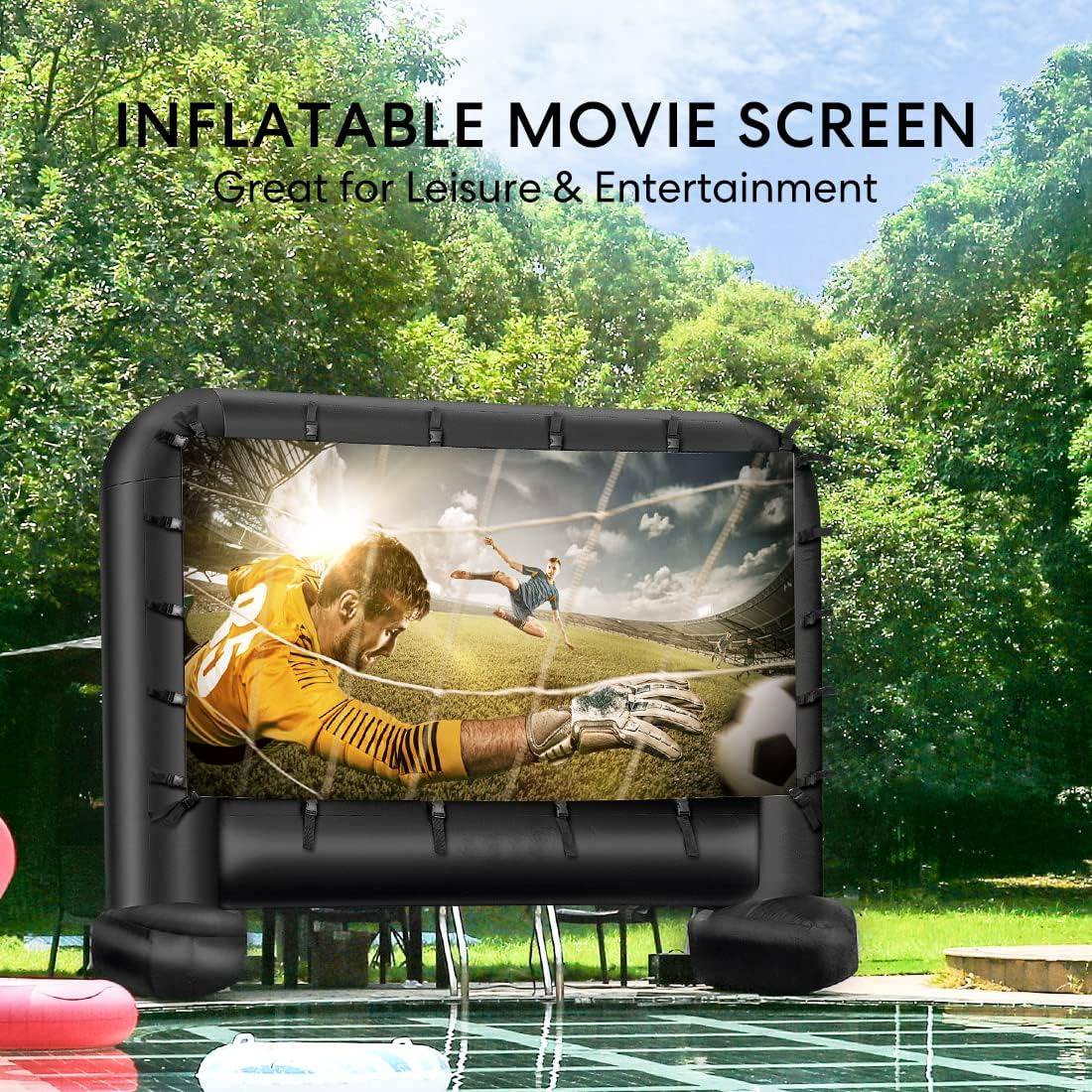 Luxora Outdoor Movie Screen And Projector 14ft Inflatable
