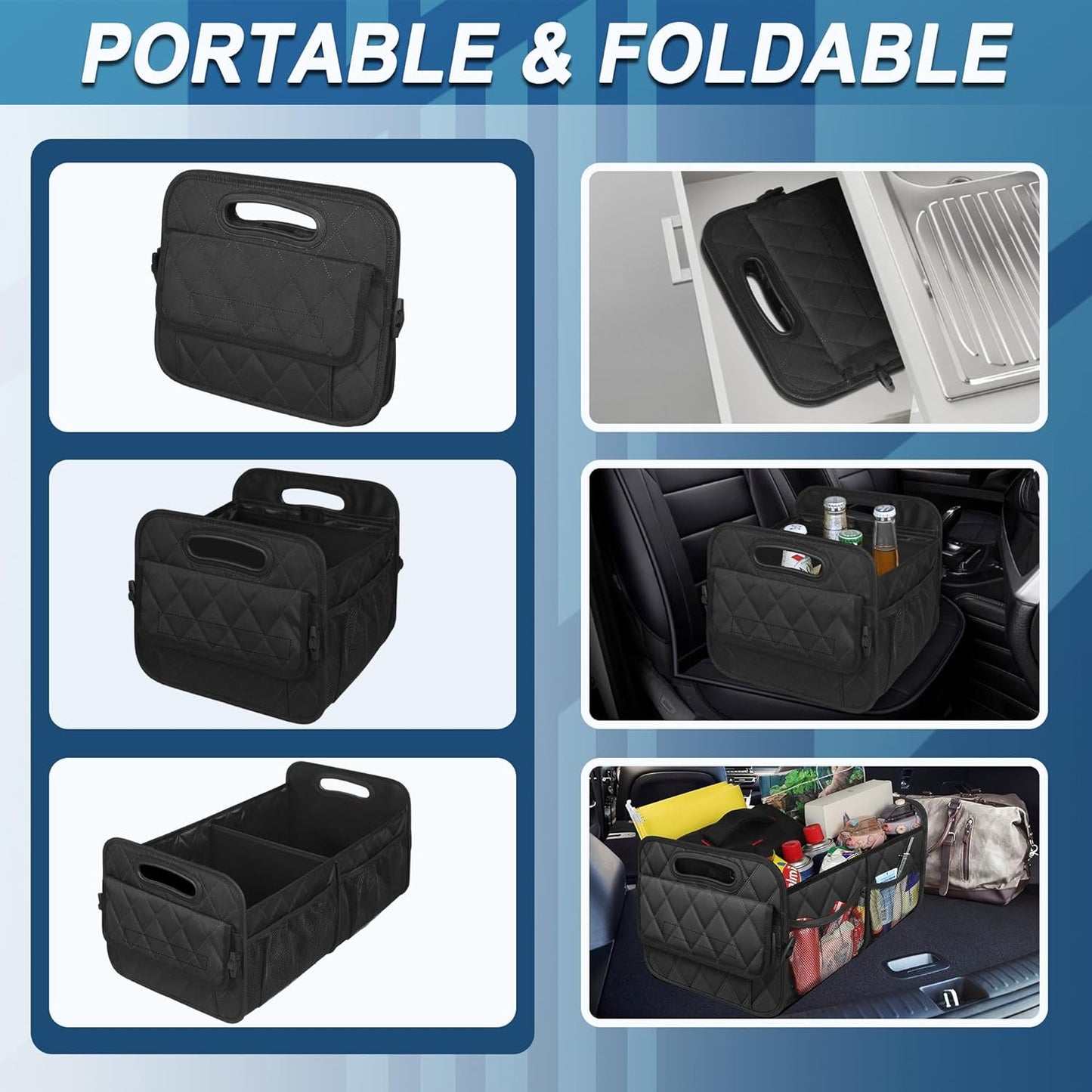 Royaleva Car Trunk Storage Organizer for Maximum Tidy Space