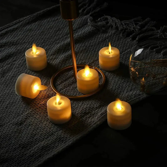 RoyaleGlow 6 Pcs Realistic Flameless Candles With Remote