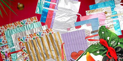 Royaleva Drawstring Christmas Gift Bags 15 Sets Easy Wrap