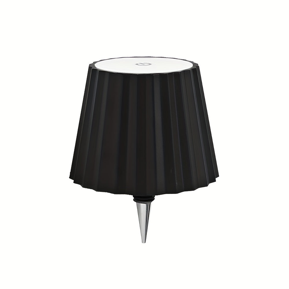 Striped Wireless Bottle Lamp - Black