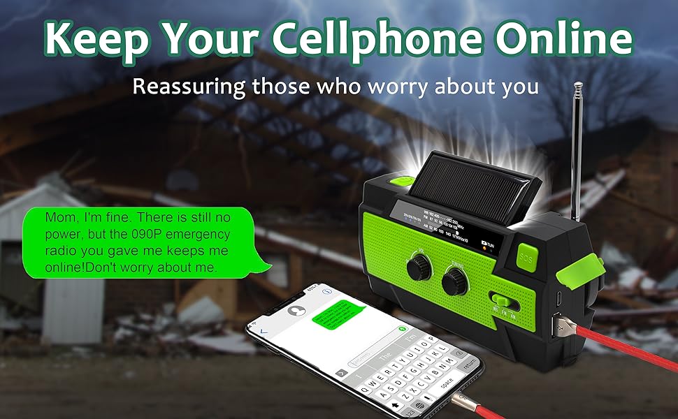 Royaleva Emergency Crank Weather Radio with Flashlight