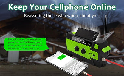Royaleva Emergency Crank Weather Radio with Flashlight