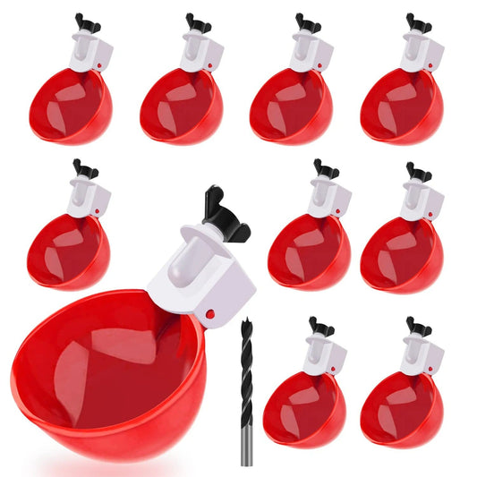 Luxora 10 Pcs Chicken Waterer Automatic Refill System