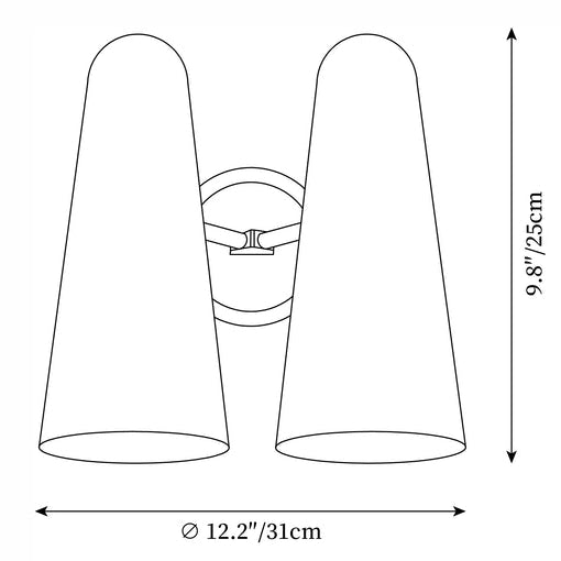 Royelux Italian Style Wall Sconce with Textured Glass for Entryway & Dining