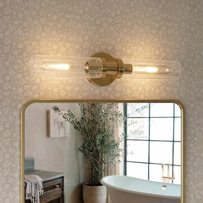 Royelux Modern Clear Glass LED Wall Sconce for Bathroom Vanity & Bedside