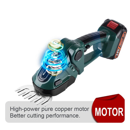Royaleva Cordless Hedge Trimmer 2-in-1 with Dual Battery