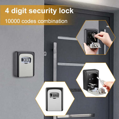 Luxora Lock Box For Keys - Secure 4-Digit Combination Safe