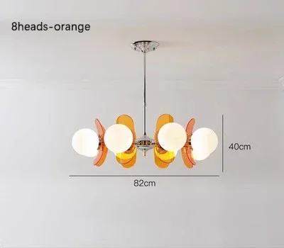 RoyaleGlow Italian Retro Glass And Metal Chandelier Vintage Pendant Light