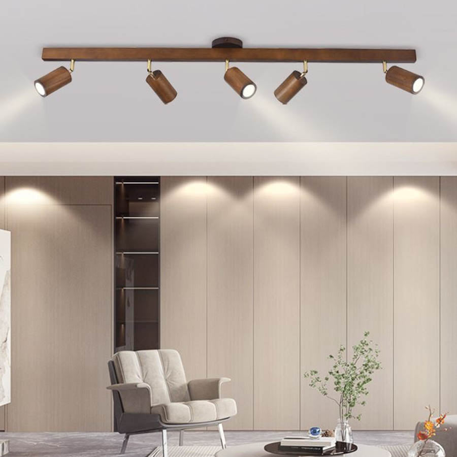 Royelux Oak Wood LED Ceiling Spotlight – Adjustable Modern Sustainable Lamp