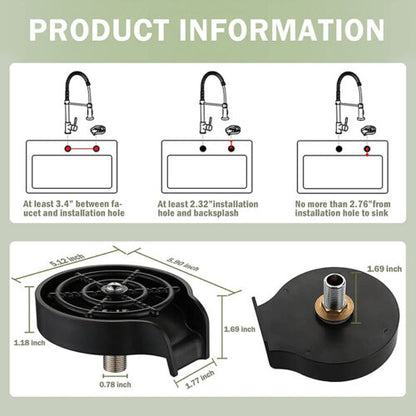 Luxora High Pressure Kitchen Sink Cup Rinser for Clean Cups