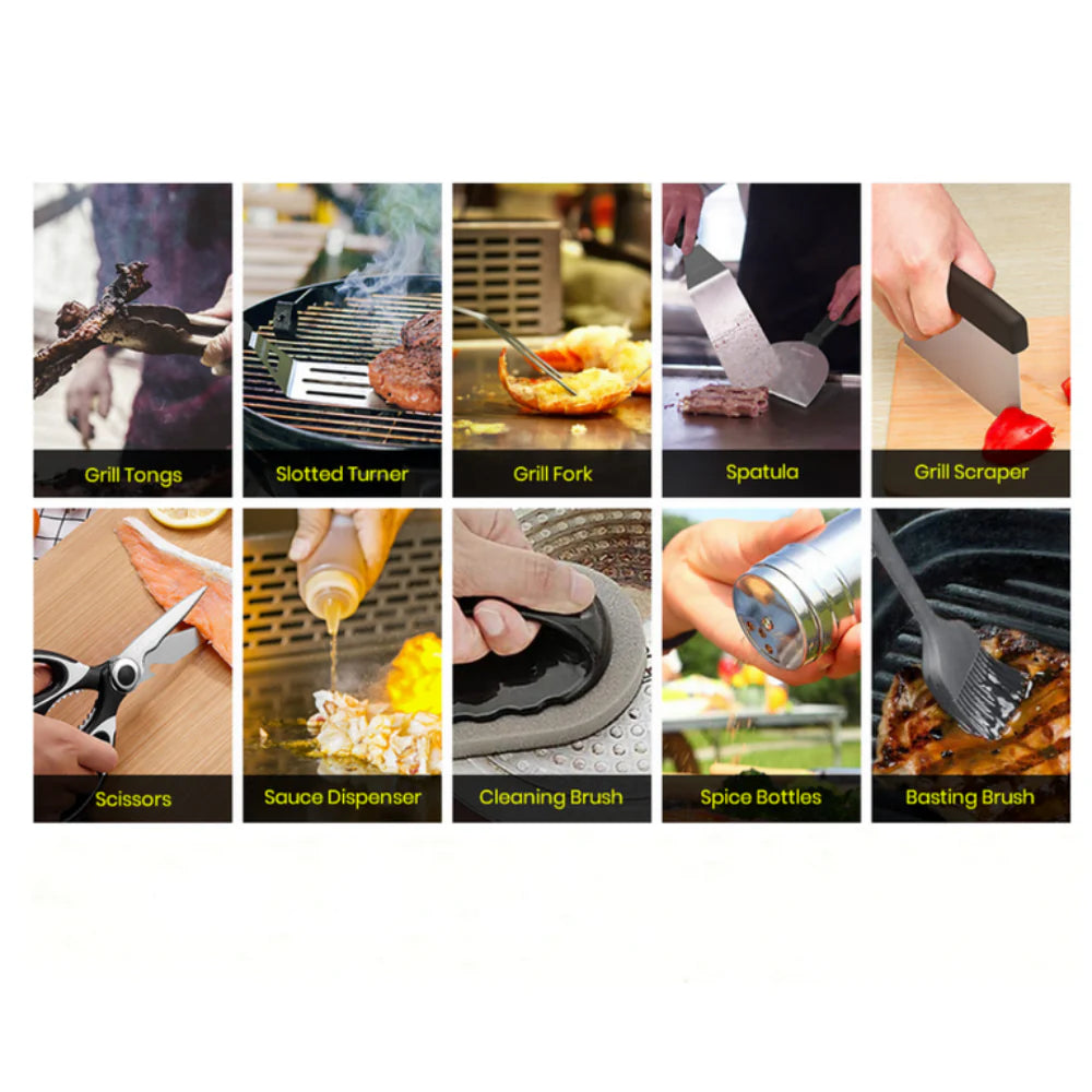 Luxora Complete High-Quality BBQ Griddle Accessories Tool Kit 30PCS
