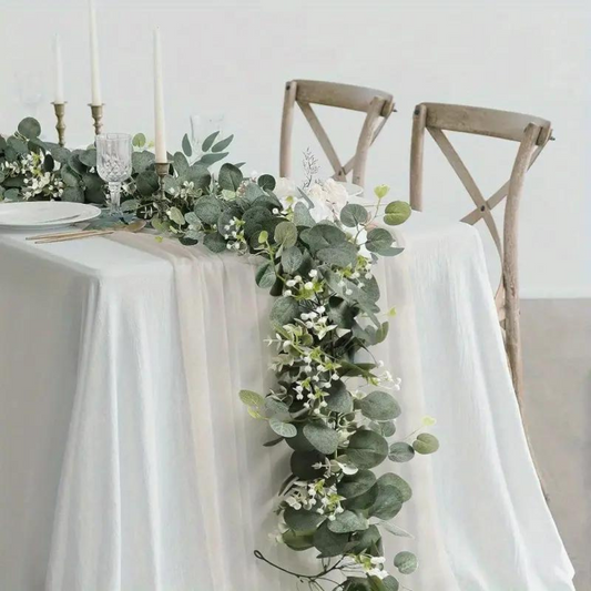 RoyaleGlow Elegant Decorative Faux Eucalyptus Garland