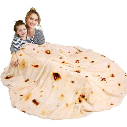 Royaleva Burrito Tortilla Food Throw Blanket Cozy Wrap