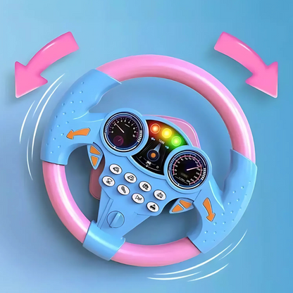 Luxora Kid's Electric Simulation Steering Wheel Suction Attachment