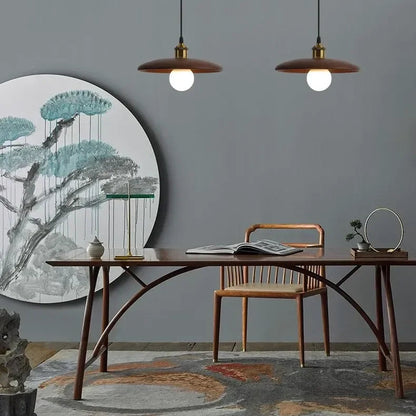 Rayvia Premium Modern Wood Pendant Light - Contemporary Hanging Home Lighting Design