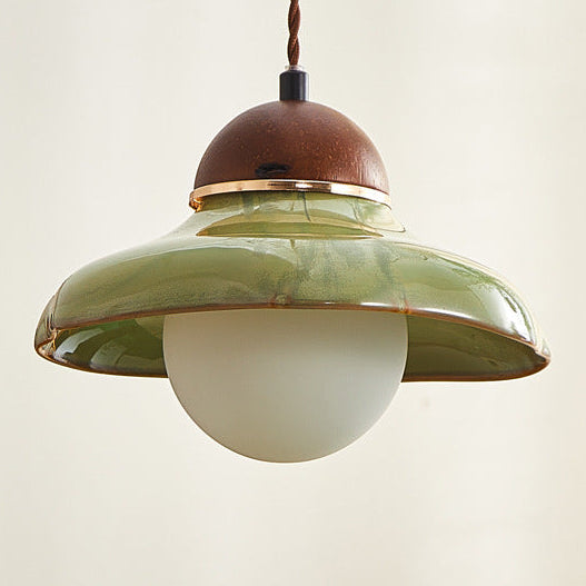 RoyaleGlow Ceramic Bowl Pendant Light-Modern Kitchen Island Lighting