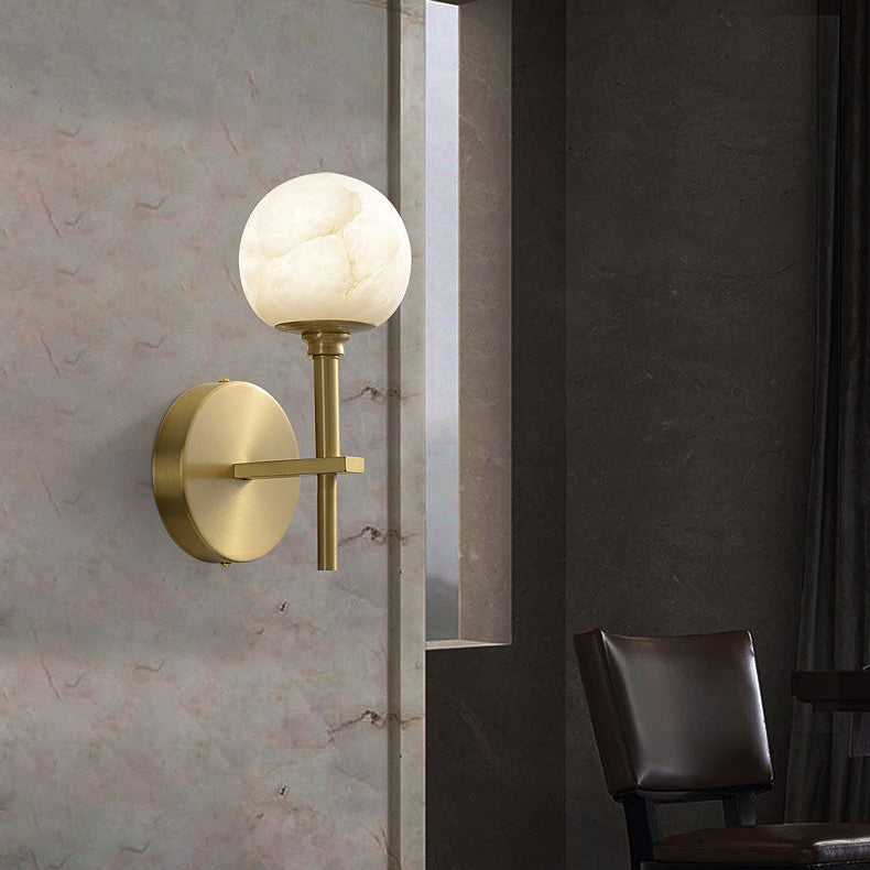 RoyaleGlow Copper Marble Wall Sconce Luxury Up & Down LED Wall Light