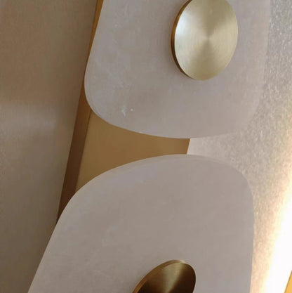 LuxRoyale Irregular Onyx Wall Sconce - Modern Stone LED Wall Light