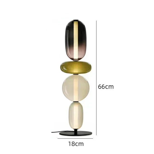 LuxRoyale Modern Glass Table Lamp Decorative Bedside Light