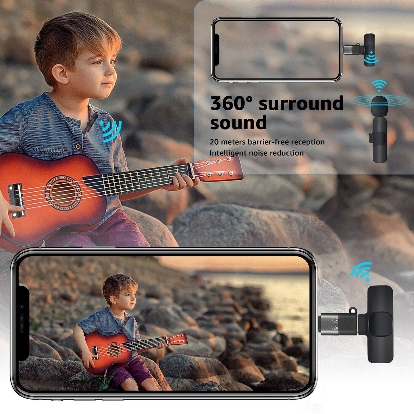 Luxora Lavalier Microphone Wireless Plug and Play System