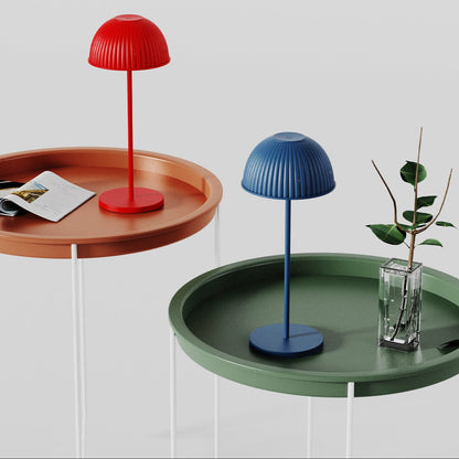 RoyaleGlow Modern Dome LED Table Lamp - Cordless, Dimmable Touch Control for Reading & Decor