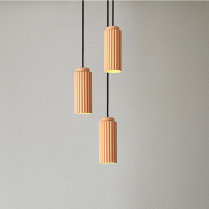 Royelux Fluted Matte White Pendant Light for Kitchen Island