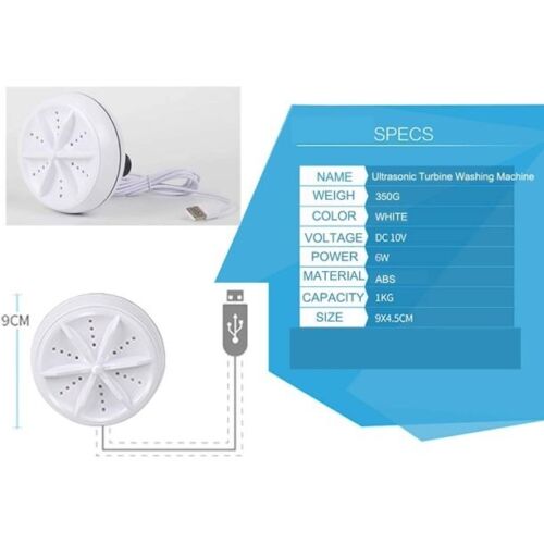 Royaleva The Mini Ultrasonic Washing Machine Compact Clean